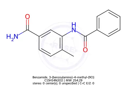 Chemical structure of Benzamide, 3-(benzoylamino)-4-methyl-(9CI)