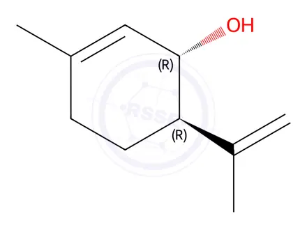 Chemical structure of (-)-trans-Isopiperitenol