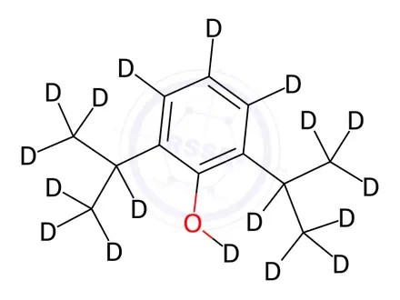 Chemical structure of 2,6-Di-iso-propylphenol D18