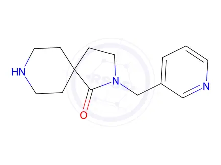 Chemical structure of 2-(pyridin-3-ylmethyl)-2,8-diazaspiro[4.5]decan-1-one