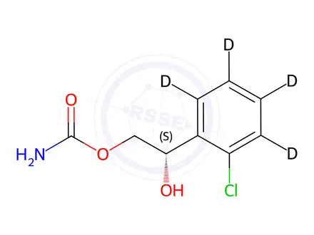 Chemical structure of (S)-Carisbamate-d4