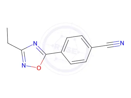 Chemical structure of 4-(3-Ethyl-1,2,4-oxadiazol-5-yl)benzonitrile