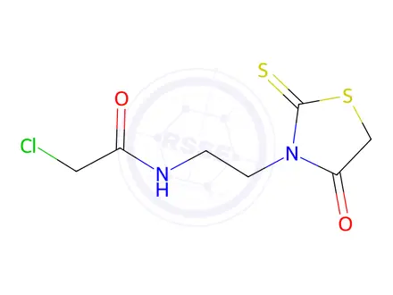 Chemical structure of 2-Chloro-N-(2-(4-oxo-2-thioxothiazolidin-3-yl)ethyl)acetamide