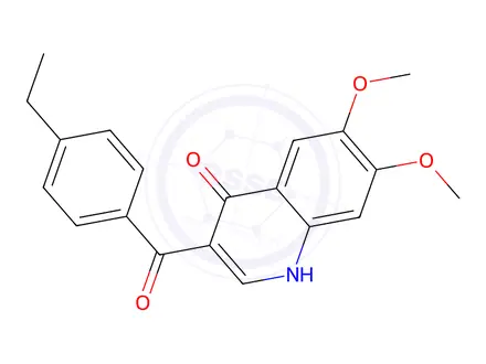 Chemical structure of 3-(4-Ethylbenzoyl)-6,7-dimethoxyquinolin-4(1H)-one