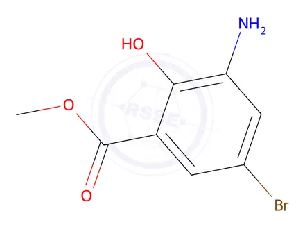 Chemical structure of Methyl 3-Amino-5-bromo-2-hydroxybenzenecarboxylate