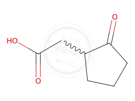 Chemical structure of 2-(2-Oxocyclopentyl)acetic Acid