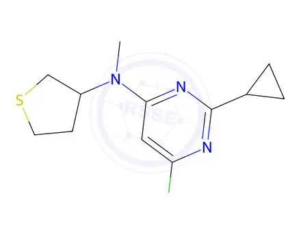 Chemical structure of 6-chloro-2-cyclopropyl-n-methyl-n-(thiolan-3-yl)pyrimidin-4-amine