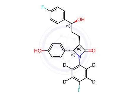 Chemical structure of Ezetimibe-d4 (1093659-90-5)