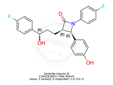 Chemical structure of Ezetimibe (RRR)-Isomer