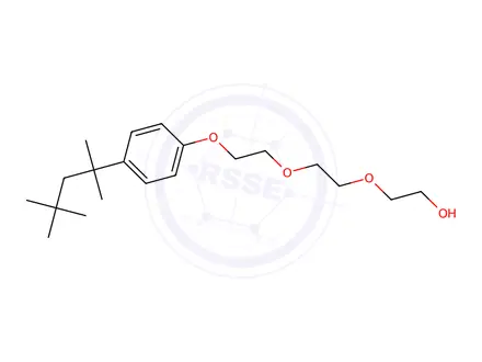 Chemical structure of 4-tert-Octylphenol triethoxylate