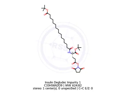 Chemical structure of Insulin Degludec Impurity 1