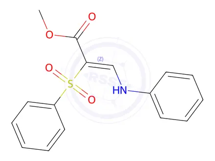 Chemical structure of Methyl (Z)-3-(phenylamino)-2-(phenylsulfonyl)acrylate