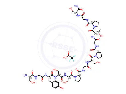 Chemical structure of Tau Peptide (512-525) amide