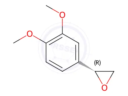 Chemical structure of Oxirane, 2-(3,4-dimethoxyphenyl)-, (2R)-