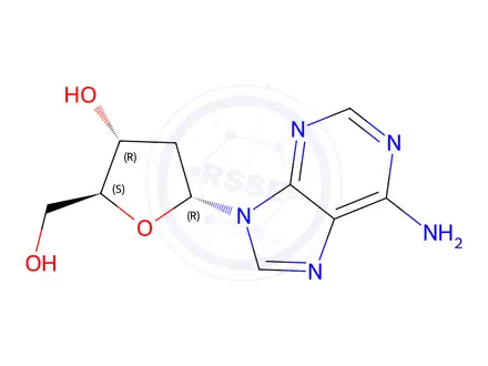 Chemical structure of 9-(2-Deoxy-α-L-erythro-pentofuranosyl)-9H-purin-6-amine
