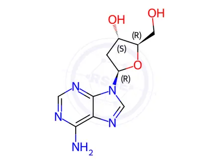 Chemical structure of 2'-Deoxyadenosine