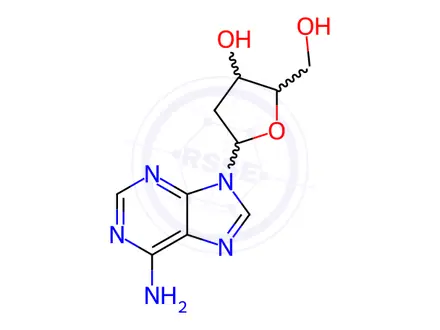 Chemical structure of 2’-Deoxy-B-L-adenosine