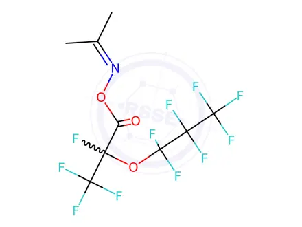 Chemical structure of Propan-2-one O-(2,3,3,3-tetrafluoro-2-(perfluoropropoxy)propanoyl) oxime