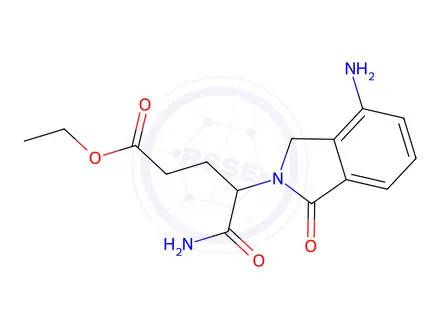Chemical structure of ethyl 5-amino-4-(4-amino-1-oxoisoindolin-2-yl)-5-oxopentanoate