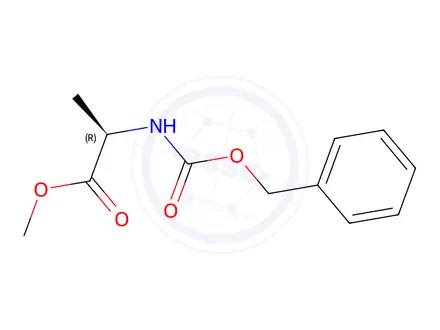 Chemical structure of N-Methyl-N-[(phenylmethoxy)carbonyl]-D-alanine methyl ester