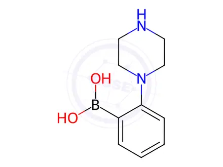 Chemical structure of (2-(Piperazin-1-yl)phenyl)boronic acid