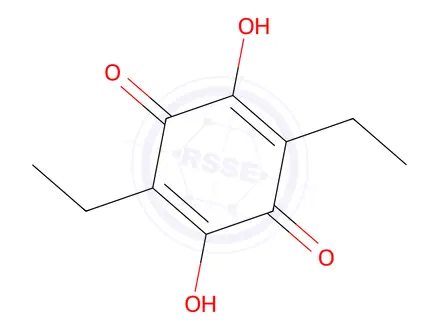 Chemical structure of 2,5-Diethyl-3,6-dihydroxycyclohexa-2,5-diene-1,4-dione