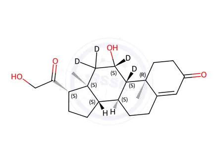 Chemical structure of Corticosterone-[D4]