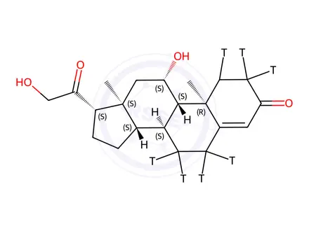 Chemical structure of CORTICOSTERONE, [1,2,6,7-3H]