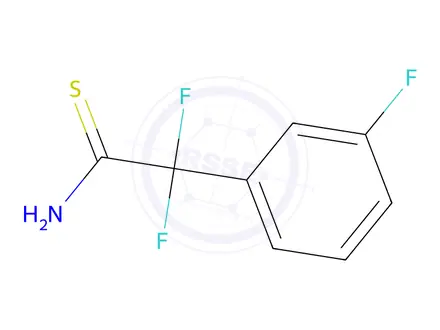Chemical structure of 2,2-Difluoro-2-(3-fluorophenyl)ethanethioamide