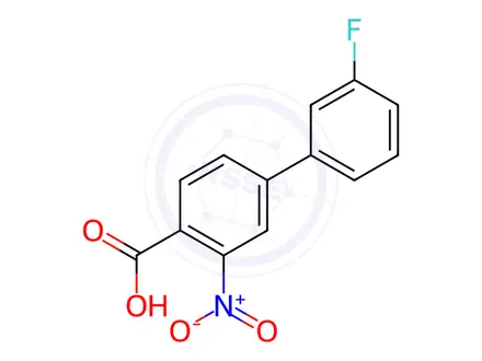 Chemical structure of 4-(3-Fluorophenyl)-2-nitrobenzoic acid
