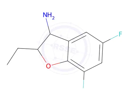 Chemical structure of 2-Ethyl-5,7-difluoro-2,3-dihydrobenzofuran-3-amine