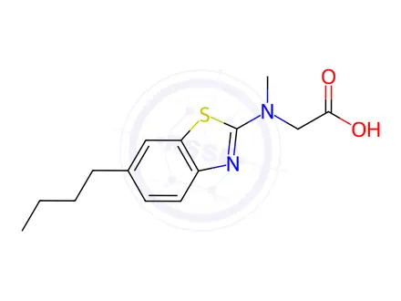 Chemical structure of n-(6-butyl-1,3-benzothiazol-2-yl)-n-methylglycine