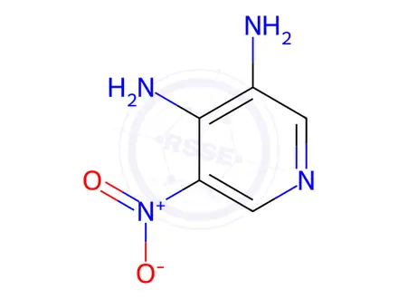 Chemical structure of 5-Nitropyridine-3,4-diamine (>90%)