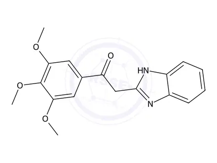Chemical structure of 2-(1h-1,3-Benzodiazol-2-yl)-1-(3,4,5-trimethoxyphenyl)ethan-1-one