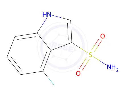 Chemical structure of 4-Fluoro-1H-indole-3-sulfonamide