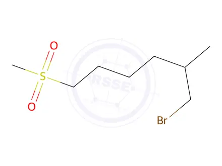 Chemical structure of 1-Bromo-2-methyl-6-(methylsulfonyl)hexane