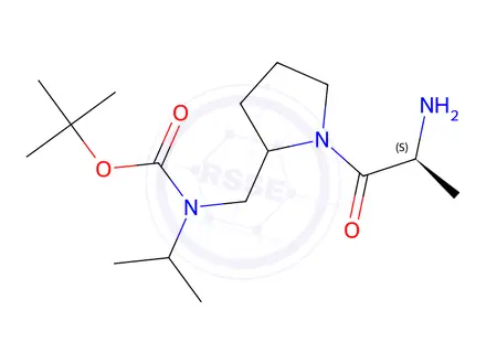 Chemical structure of tert-Butyl ((1-((S)-2-aminopropanoyl)pyrrolidin-2-yl)methyl)(isopropyl)carbamate