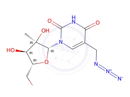 Chemical structure of 5-Azidomethyl-2'-beta-methyl uridine