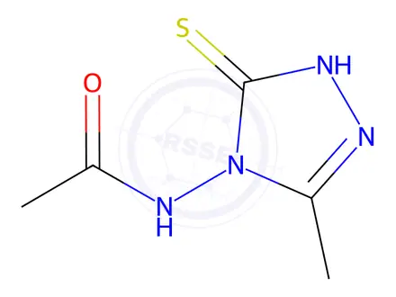 Chemical structure of 3-Mercapto-4-acetylamino-5-methyl-1,2,4-triazol