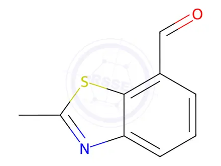Chemical structure of 2-methyl-1,3-benzothiazole-7-carbaldehyde