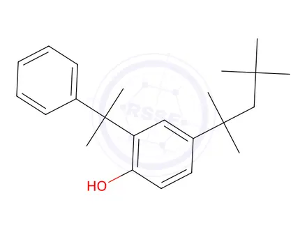 Chemical structure of 2-(2-Phenylpropan-2-yl)-4-(2,4,4-trimethylpentan-2-yl)phenol