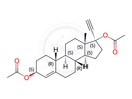 Chemical structure of Ethynodiol Diacetate