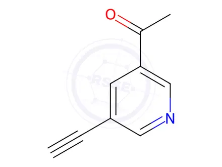 Chemical structure of 1-(5-Ethynylpyridin-3-yl)ethan-1-one