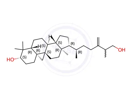 Chemical structure of 24-Methylenecycloartane-3β,26-diol
