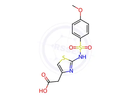 Chemical structure of (2-{[(4-Methoxyphenyl)sulfonyl]amino}-1,3-thiazol-4-yl)acetic acid