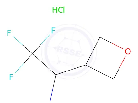 Chemical structure of 2,2,2-Trifluoro-1-(oxetan-3-yl)ethan-1-amine hydrochloride