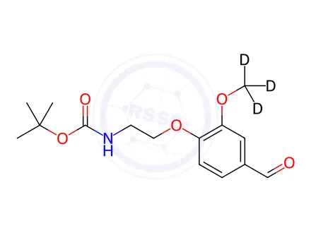 Chemical structure of N-tert-Boc-2-(4-formyl-2-methoxyphenoxy)ethylamine-d3