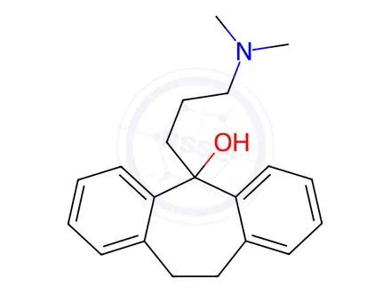 Chemical structure of 5-[3-(Dimethylamino)propyl]-10,11-dihydro-5H-dibenzo[a,d]cyclohepten-5-ol