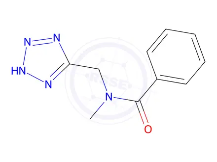 Chemical structure of N-methyl-N-(2H-1,2,3,4-tetrazol-5-ylmethyl)benzamide