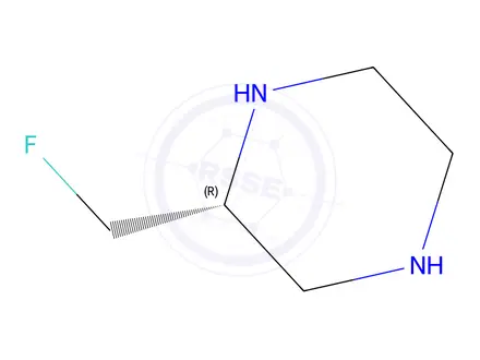 Chemical structure of Piperazine, 2-(fluoromethyl)-, (2R)-